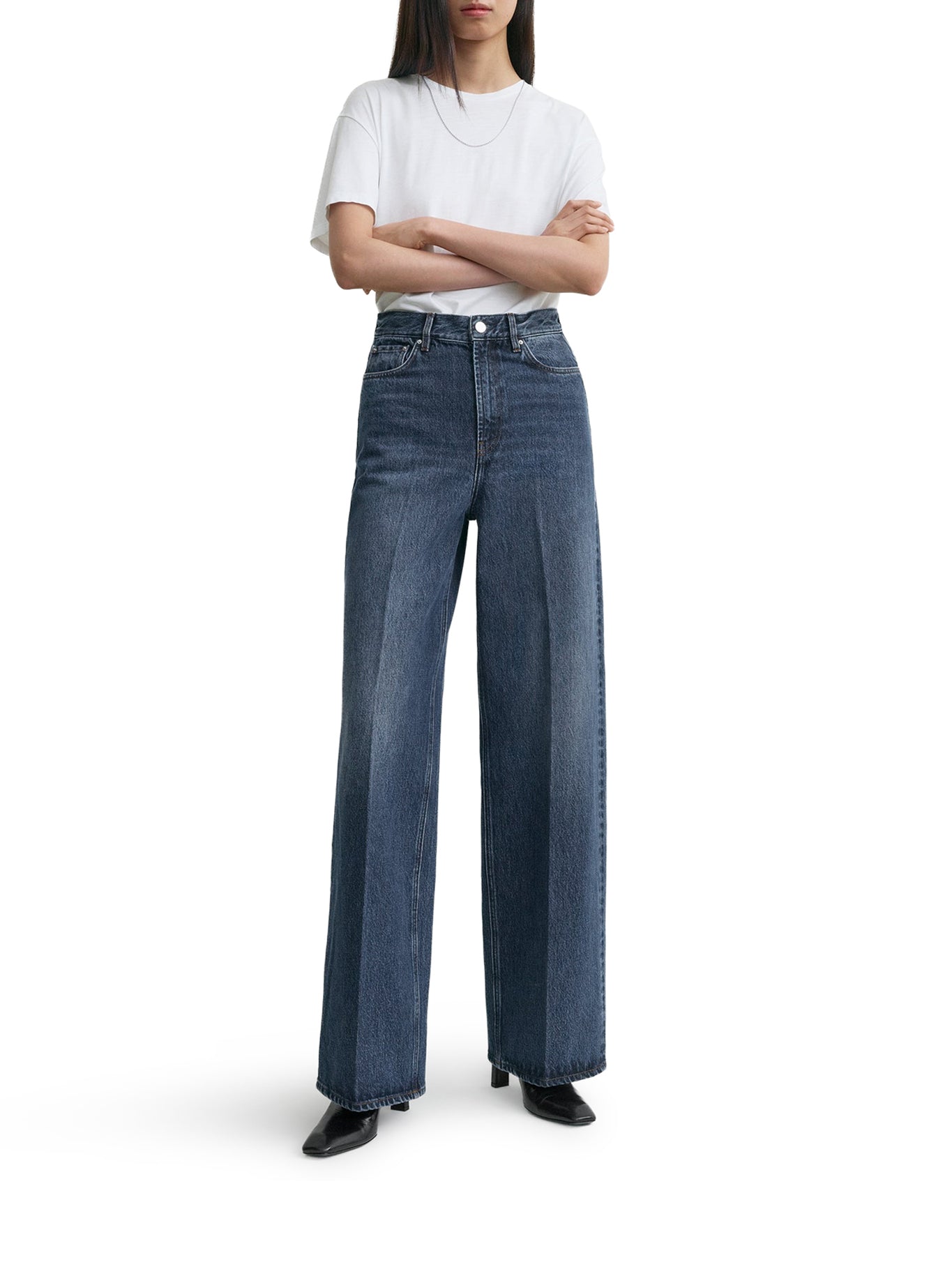 WIDE LEG DENIM JEANS