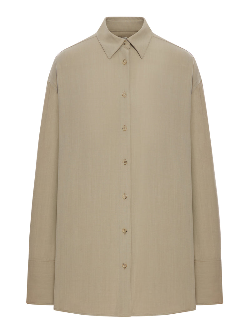 CLASSIC WOOL BLEND TUXEDO SHIRT