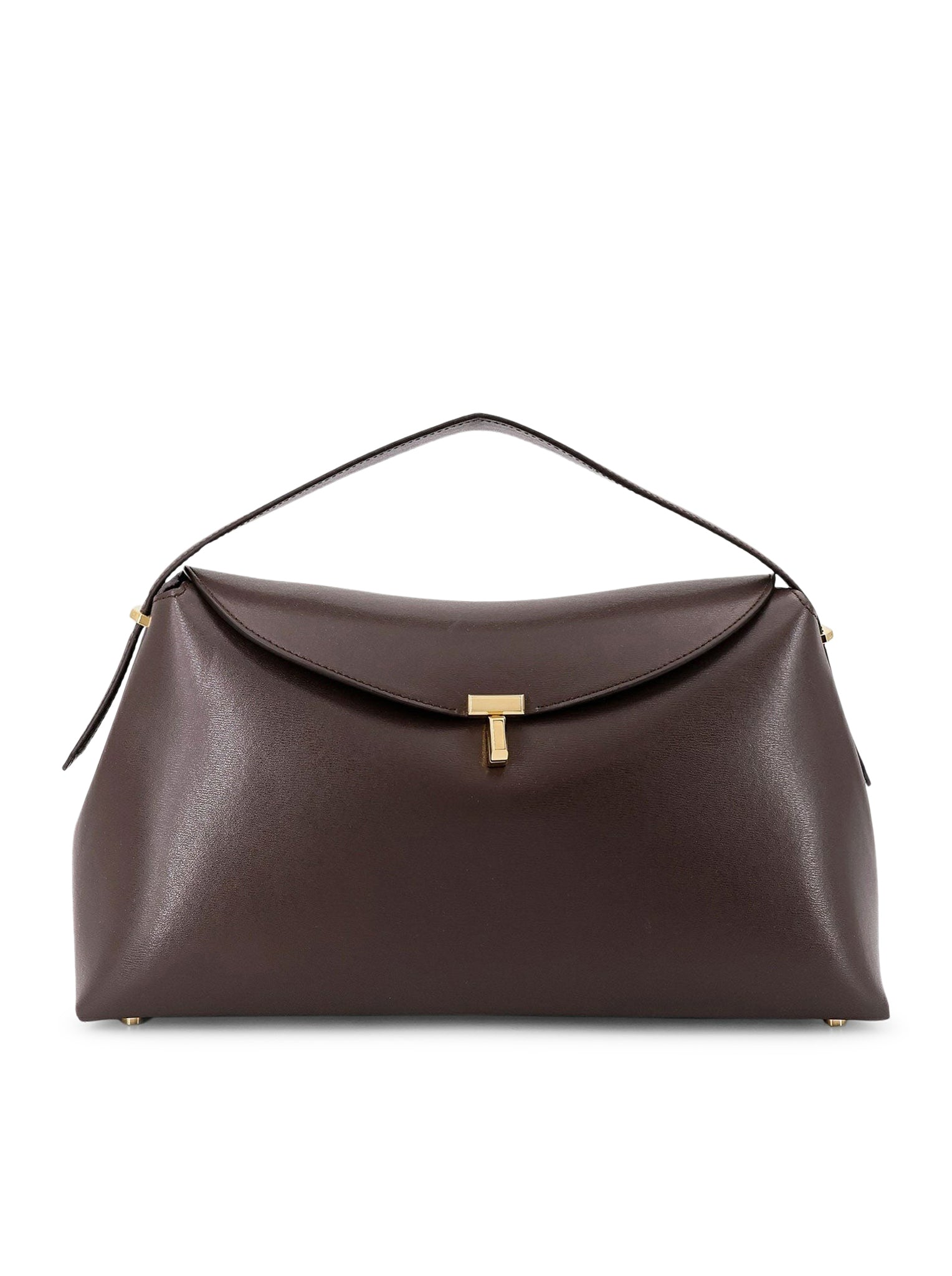T-LOCK LEATHER SHOULDER BAG
