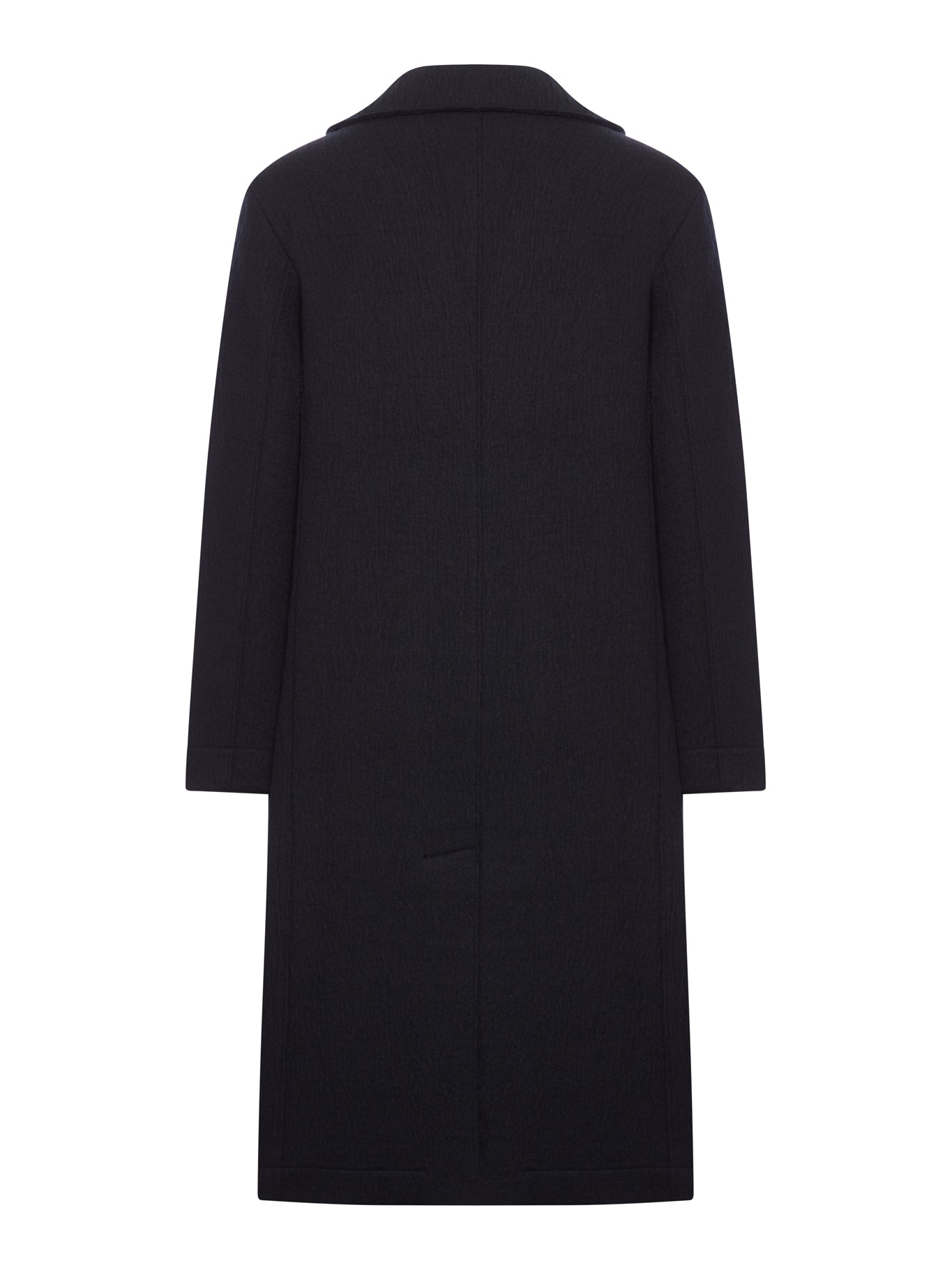 LONG SINGLE-BREASTED WOOL COAT