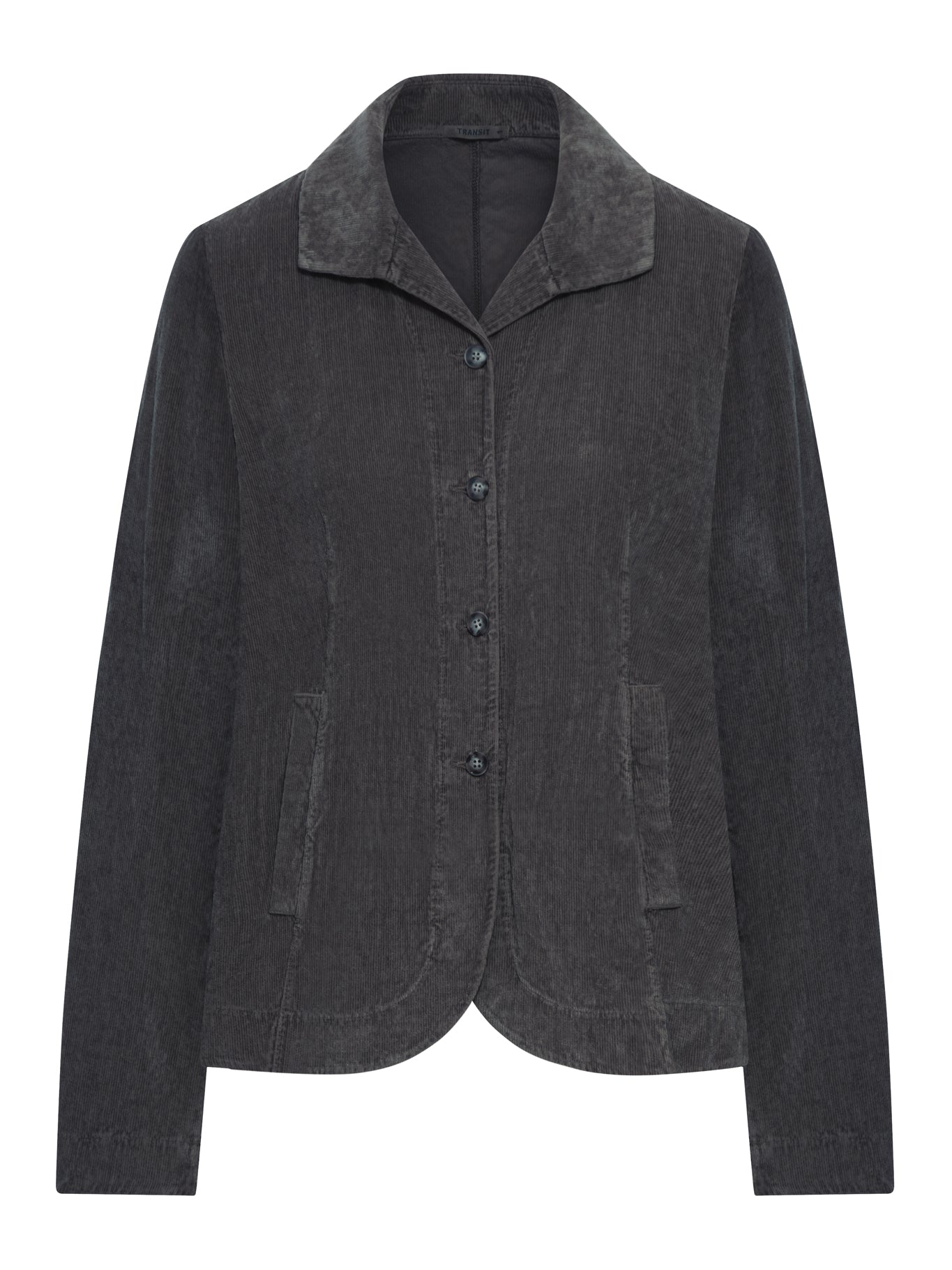 FLARED VELVET RIBBED JACKET