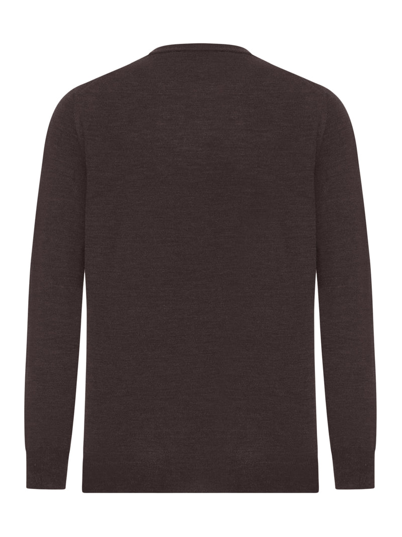 CREW NECK SWEATER IN FINE COMBED WOOL