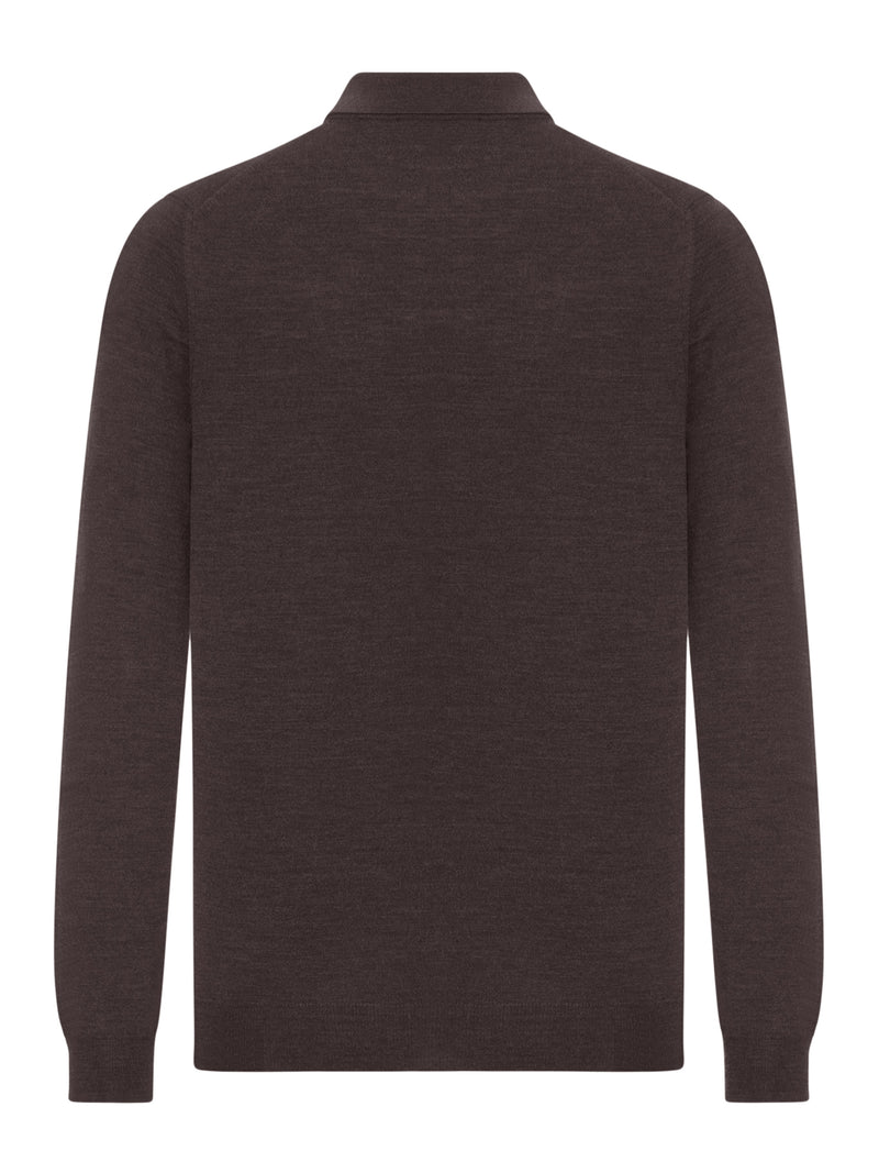 POLO SHIRT IN FINE COMBED WOOL