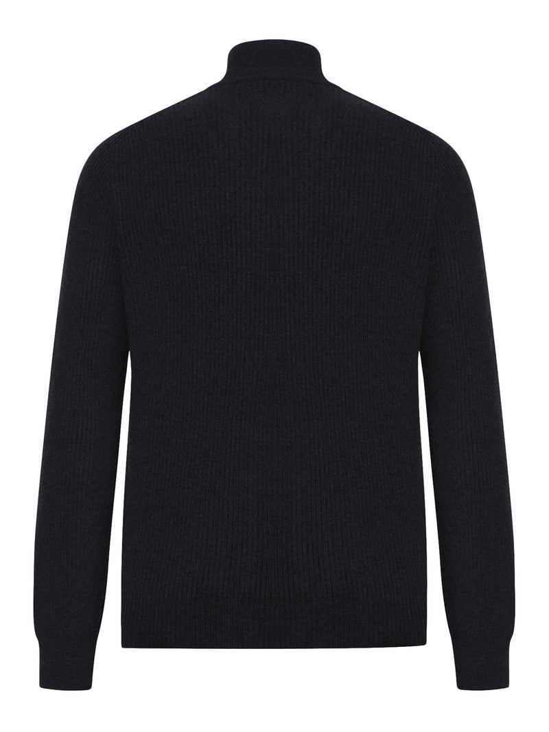 WOOL SWEATER WITH ZIP