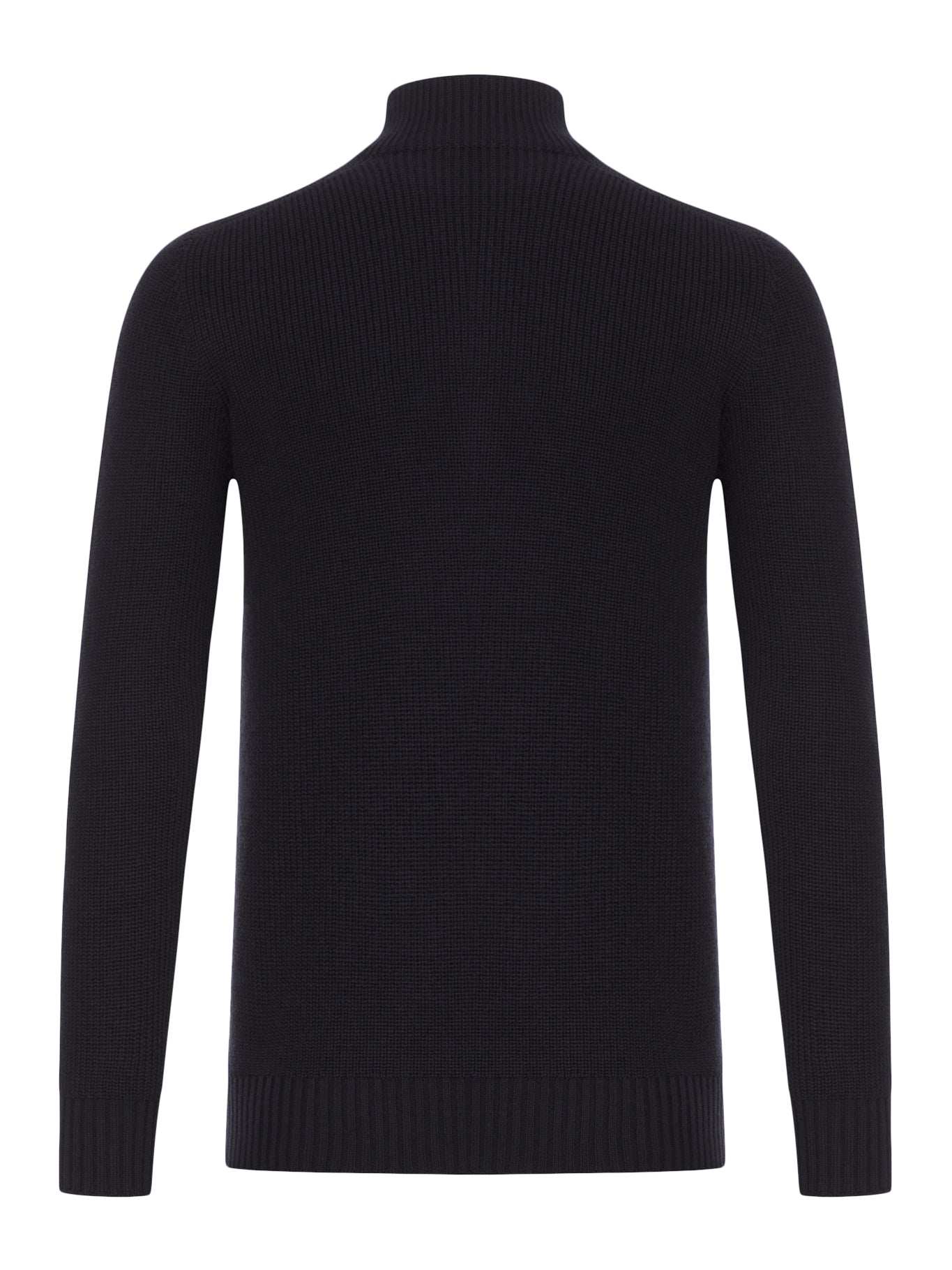 WOOL TURTLENECK SWEATER WITH ZIP