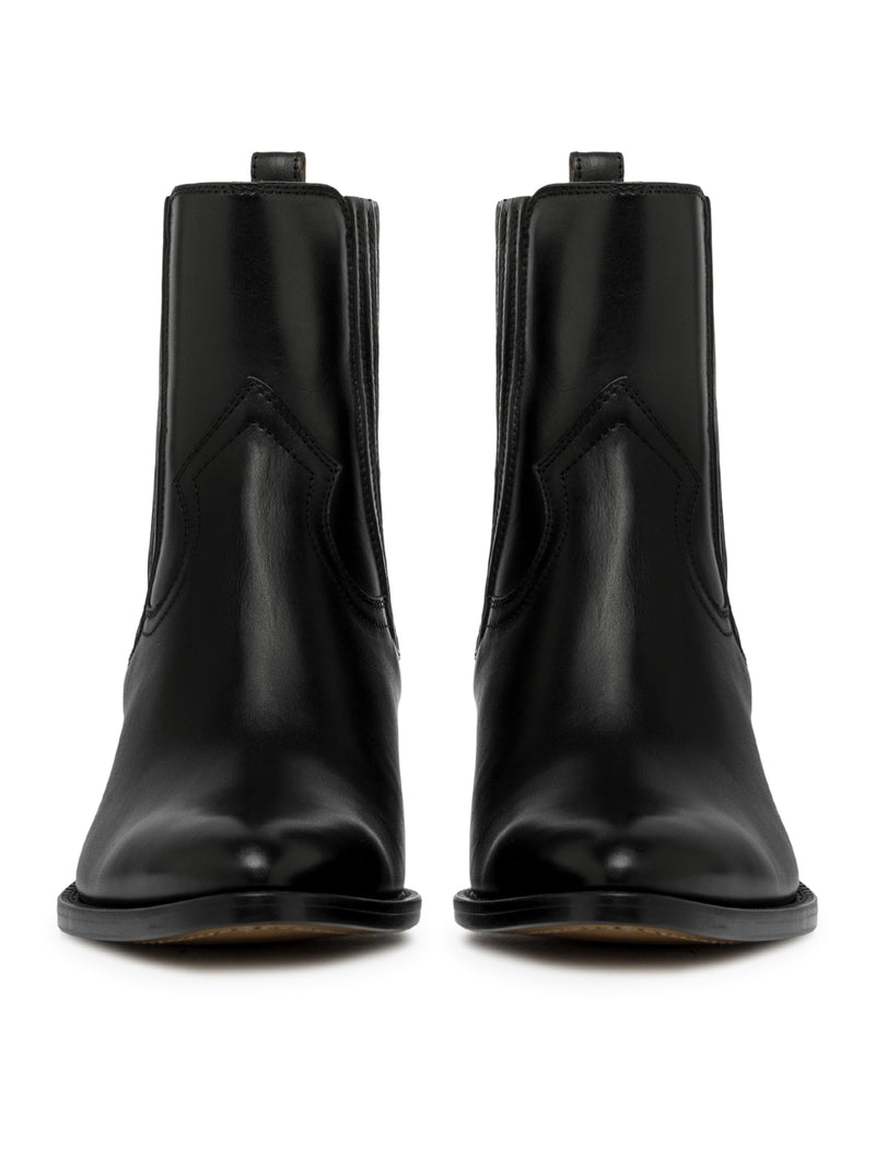 ANNIE ANKLE BOOT IN WAXED LEATHER