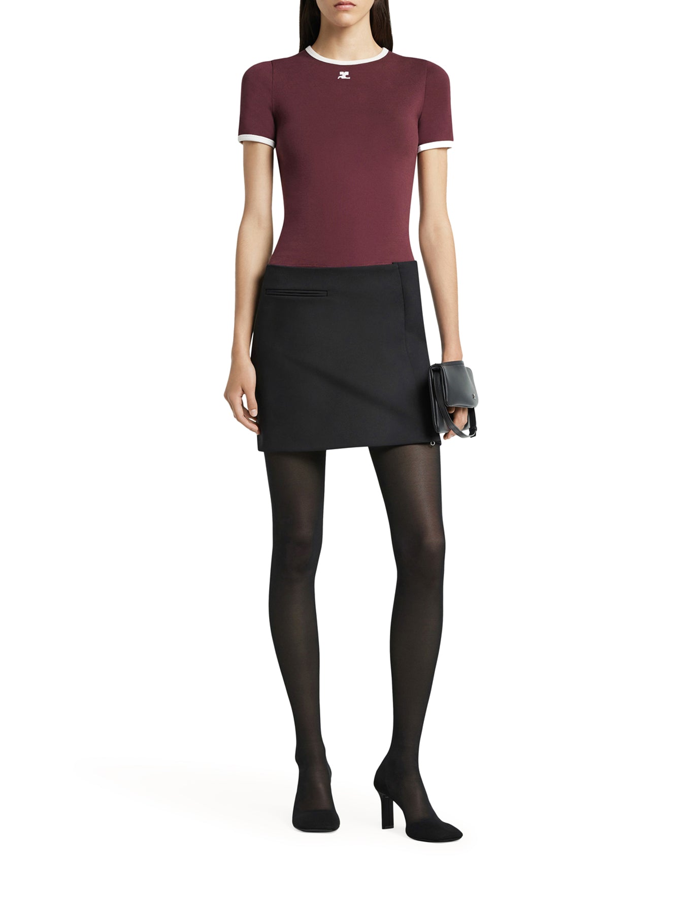 T-SHIRT WITH CONTRASTING COTTON PROFILES