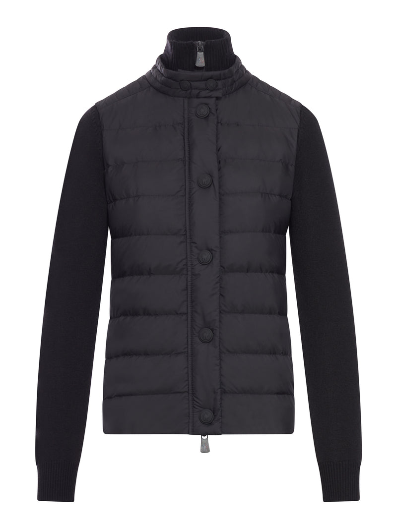 WOOL PADDED CARDIGAN WITH ZIP