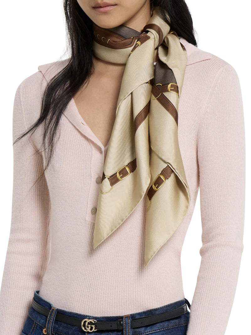 PRINTED SILK TWILL SCARF