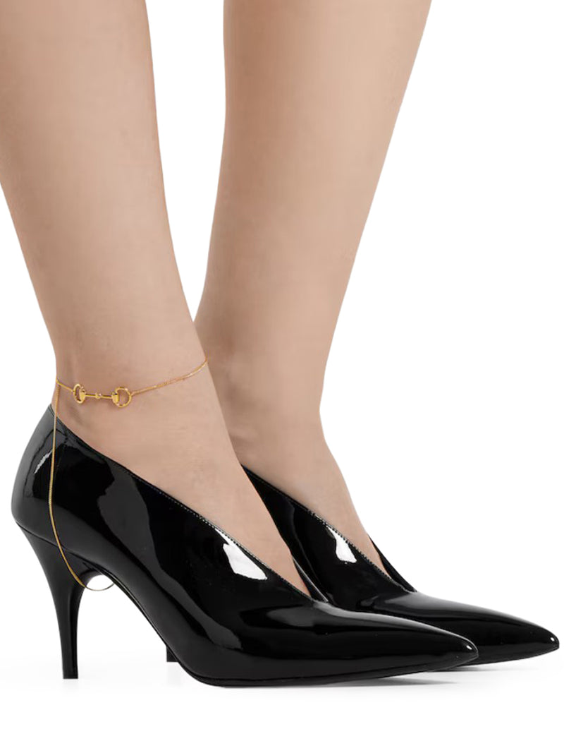 97 PATENT LEATHER SABOT WITH HEEL