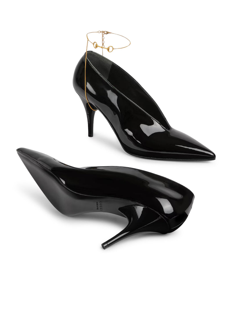 97 PATENT LEATHER SABOT WITH HEEL