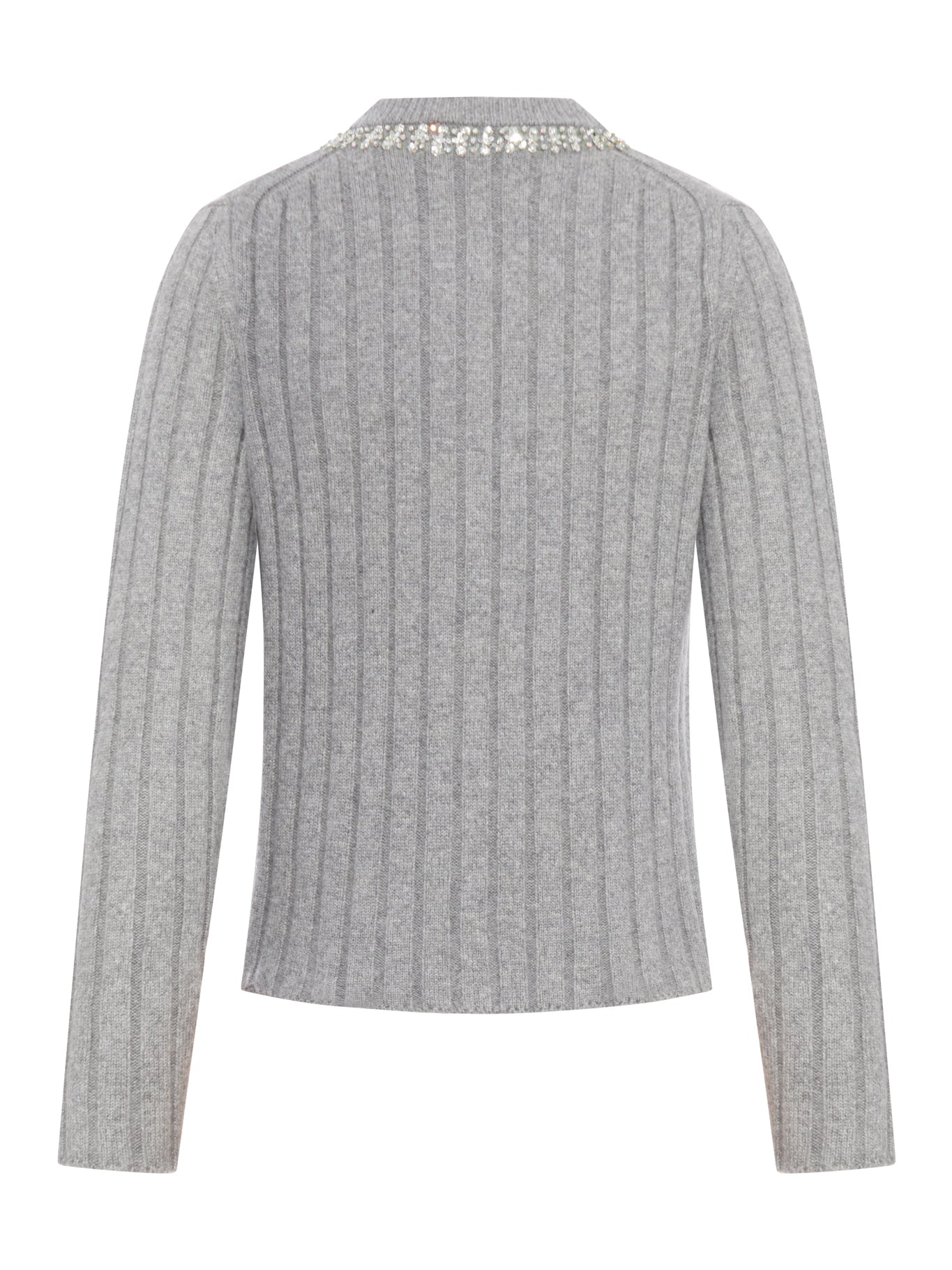 WOOL CARDIGAN WITH JEWEL DETAILS