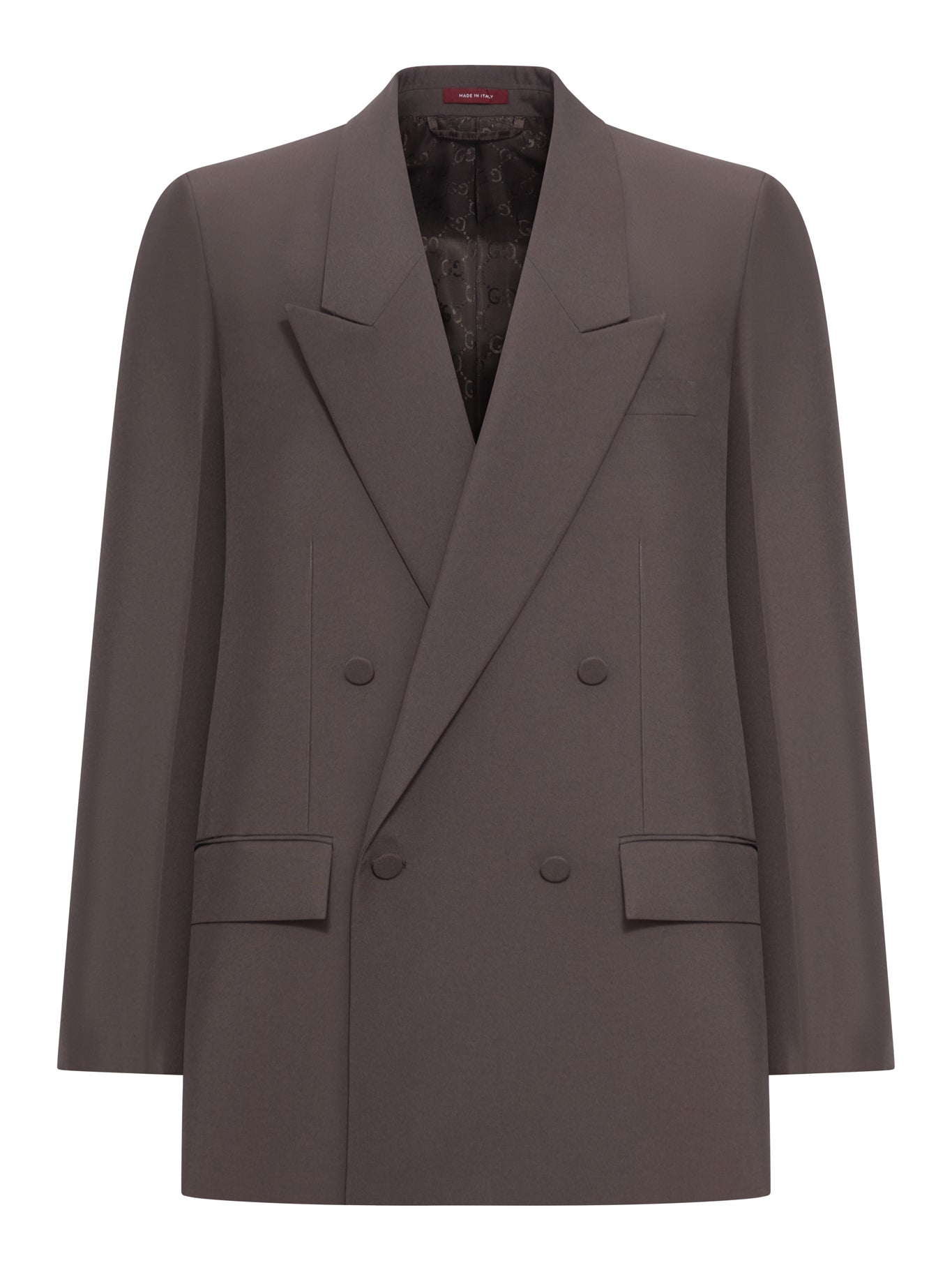 DOUBLE-BREASTED WOOL GABARDINE JACKET