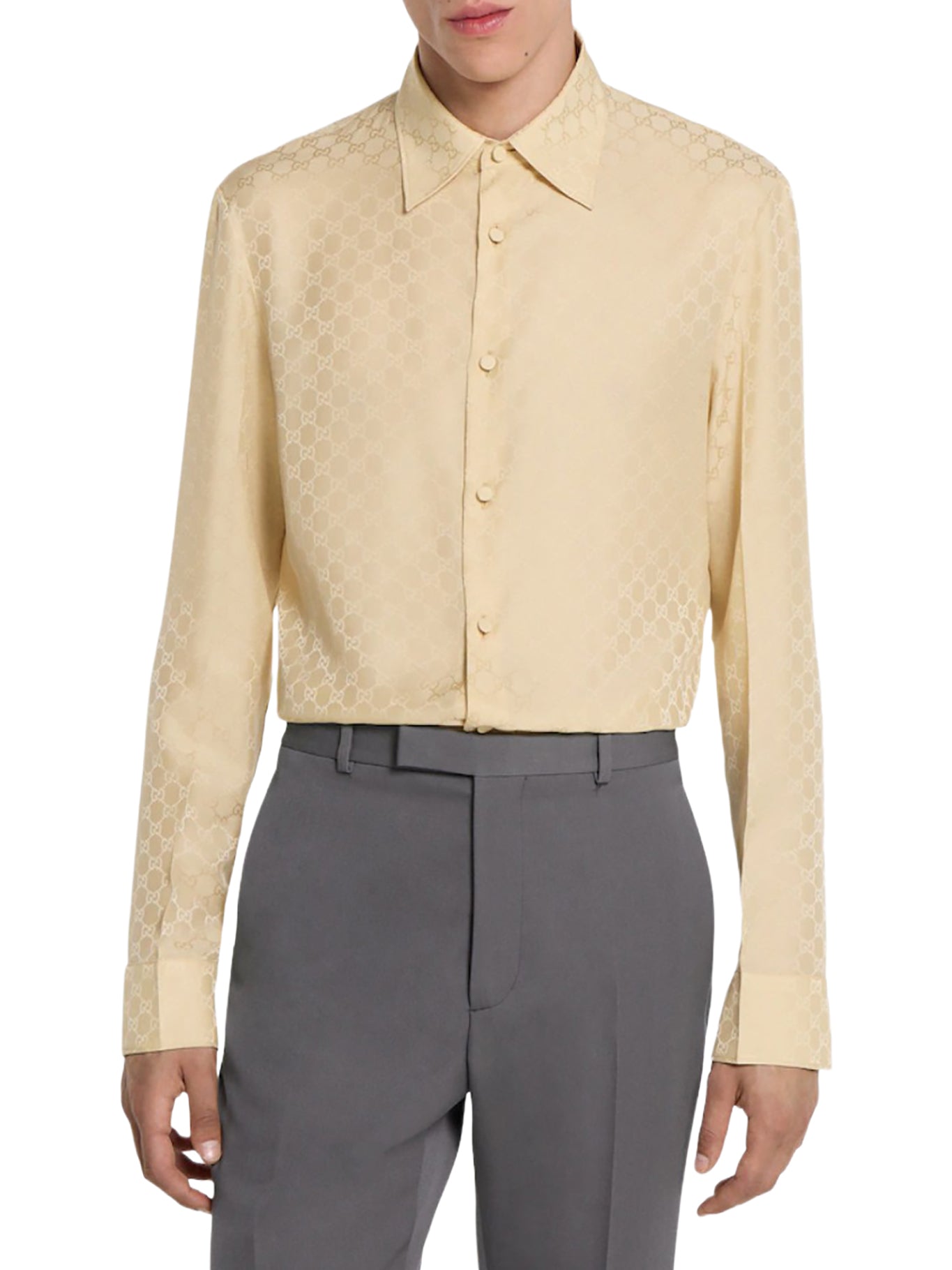 GG JACQUARD SILK SHIRT