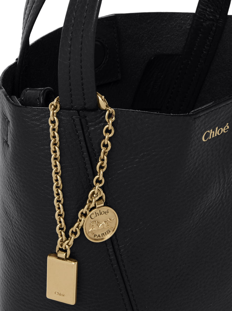 CHLOÉ SPIN SMALL TOTE BAG IN GRAINY LEATHER