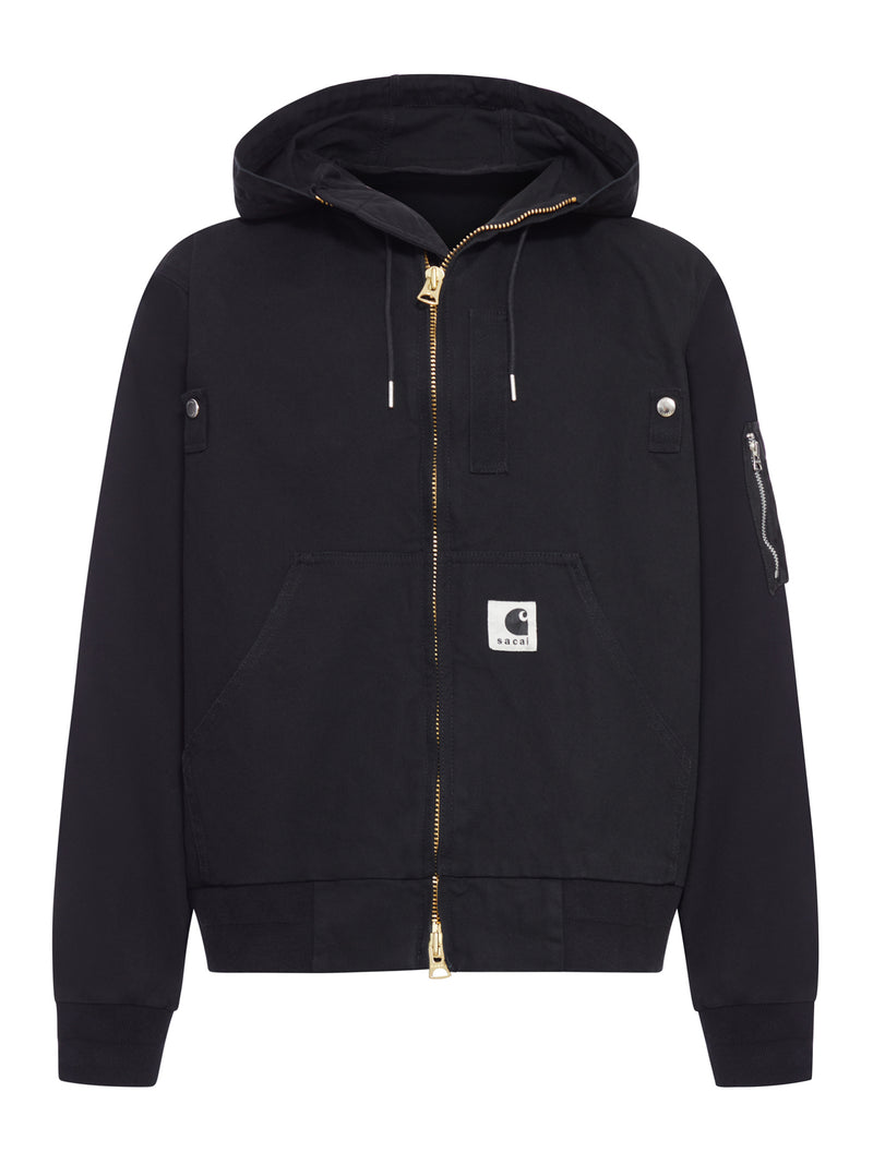 SACAI X CARHARTT DUCK ZIP-UP HOODIE