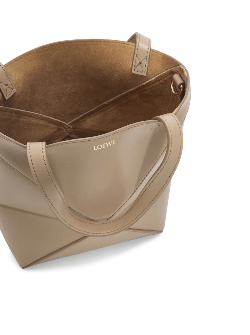 PUZZLE FOLD TOTE BAG IN POLISHED CALFSKIN