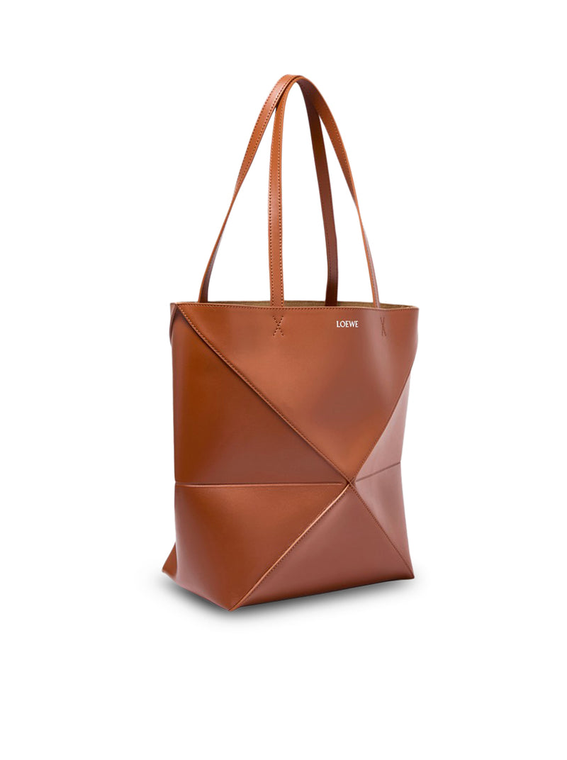 PUZZLE FOLD TOTE BAG IN POLISHED CALFSKIN