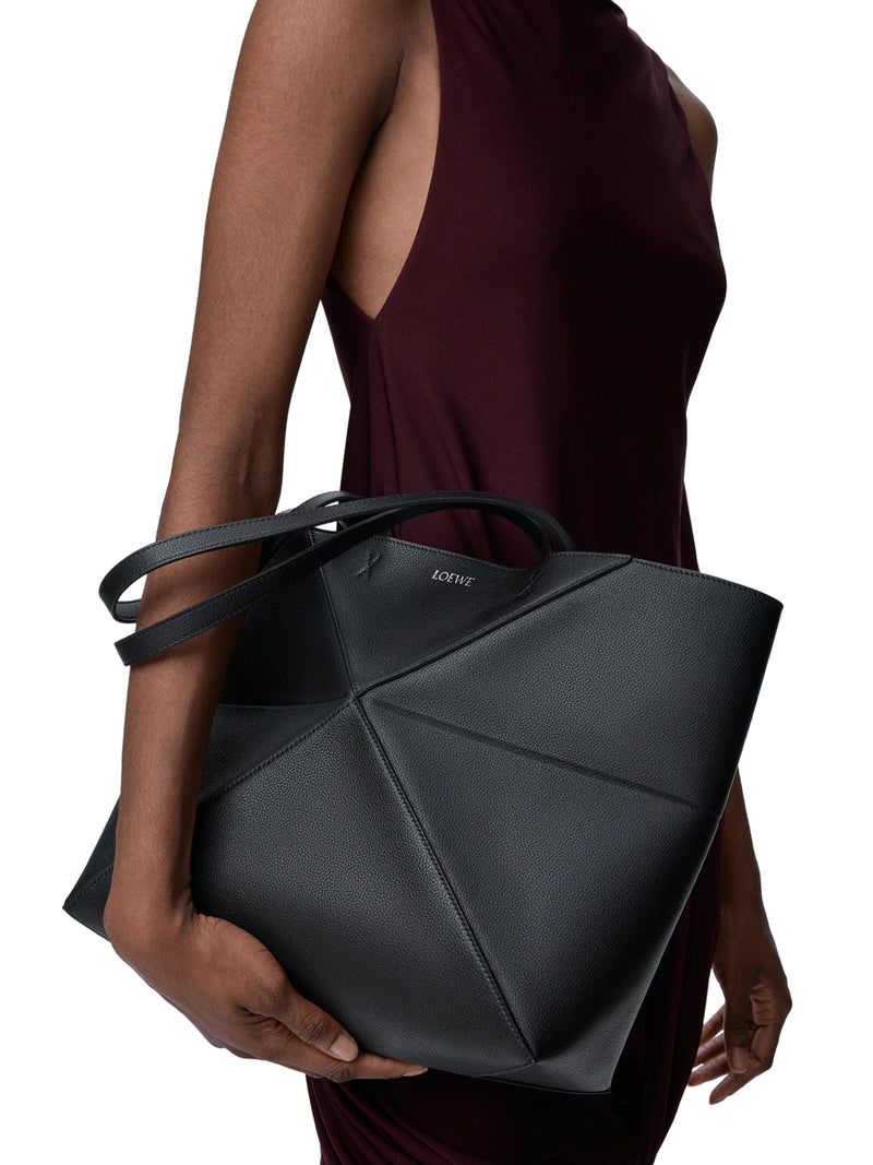 MEDIUM PUZZLE FOLD HORIZONTAL TOTE BAG IN GRAINED CALFSKIN