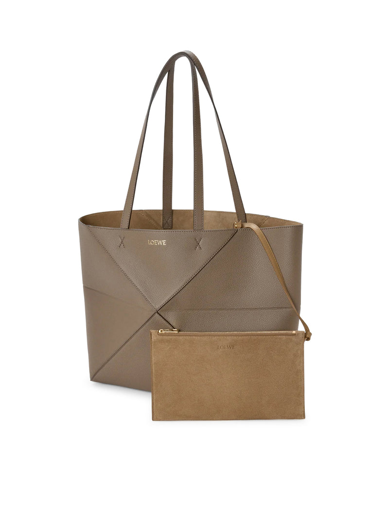 MEDIUM PUZZLE FOLD HORIZONTAL TOTE BAG IN GRAINED CALFSKIN