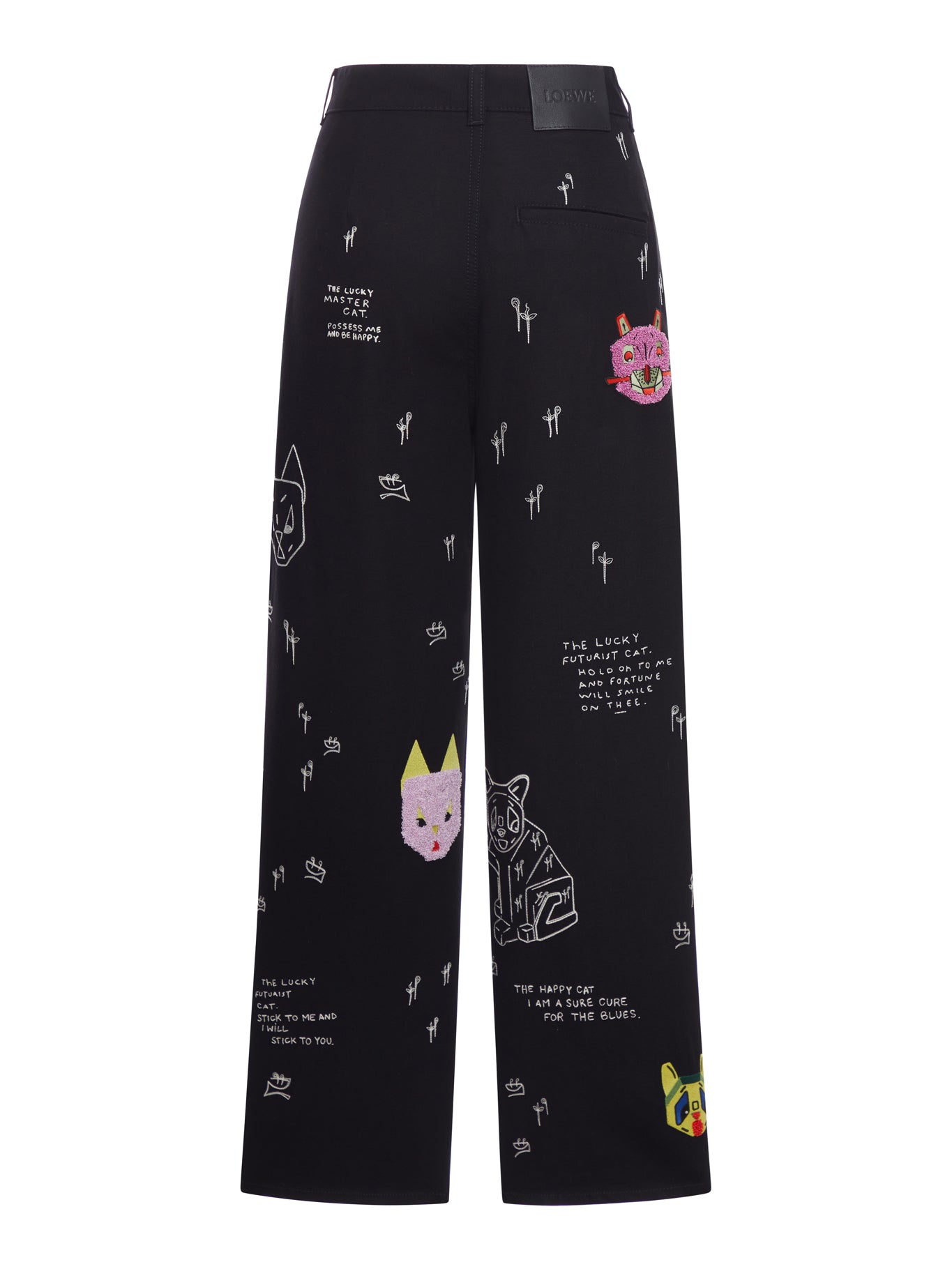 COTTON TROUSERS WITH EMBROIDERY