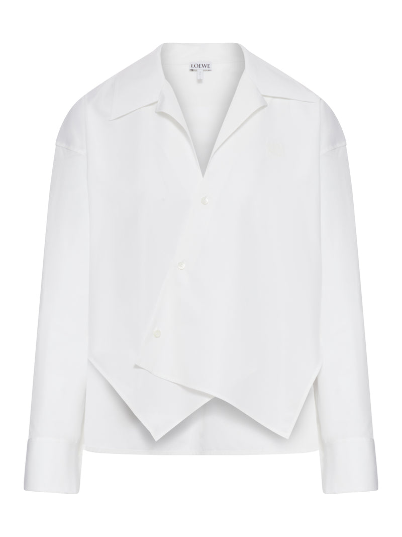 ASYMMETRIC COTTON POPLIN SHIRT