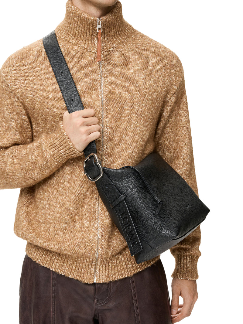 HOBO LOOP BAG IN GRAINED CALFSKIN LEATHER