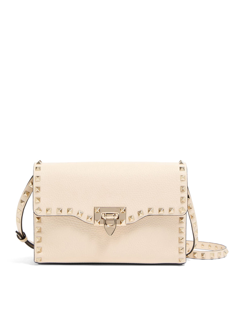 ROCKSTUD SMALL GARNET CALFSKIN CROSSBODY BAG
