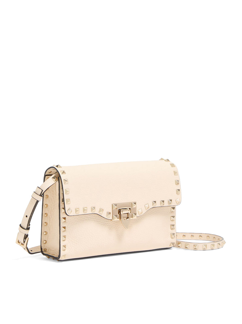 ROCKSTUD SMALL GARNET CALFSKIN CROSSBODY BAG