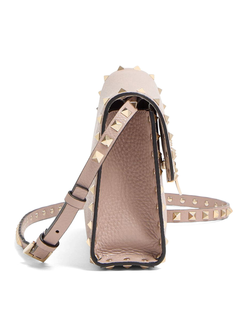 ROCKSTUD SMALL GARNET CALFSKIN CROSSBODY BAG