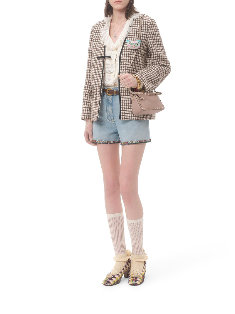 ROCKSTUD SMALL GARNET CALFSKIN CROSSBODY BAG