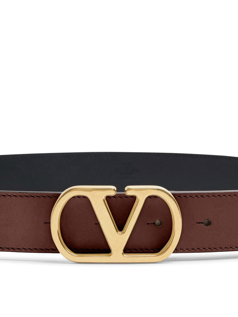 VLOGO SIGNATURE BELT IN GLOSSY CALFSKIN 30MM