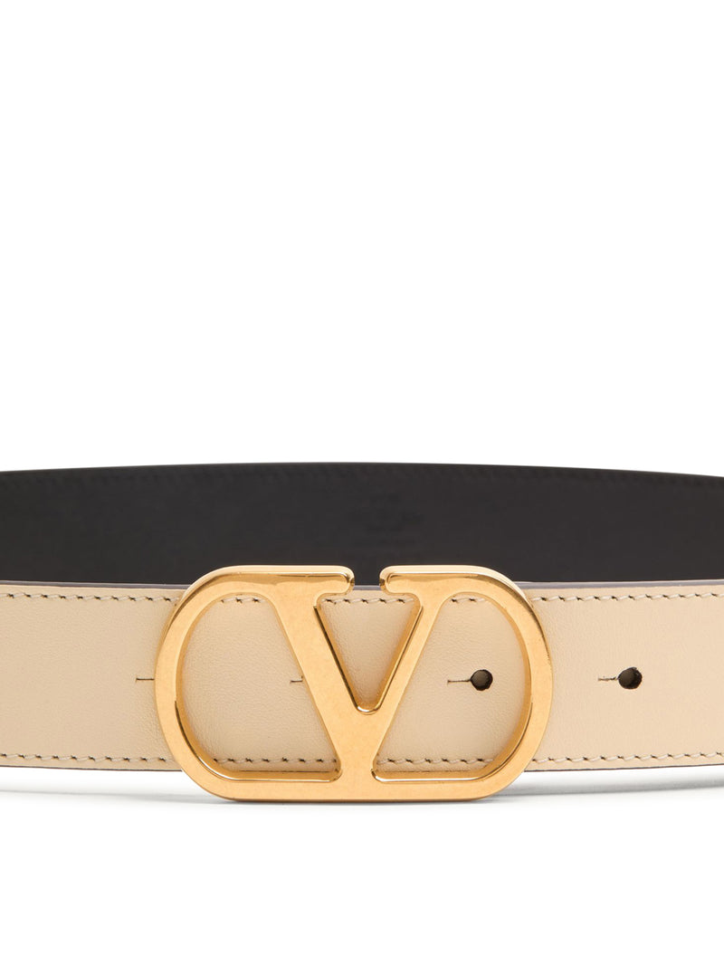 VLOGO SIGNATURE BELT IN GLOSSY CALFSKIN 30MM