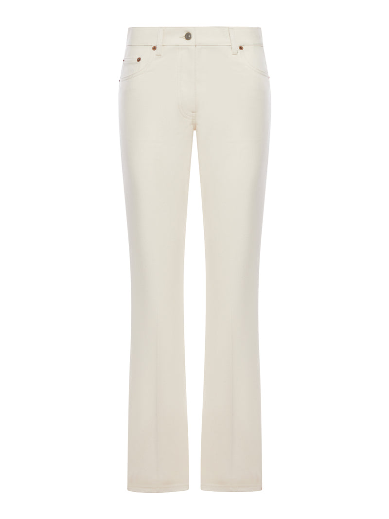 FIVE-POCKET FLARE TROUSERS