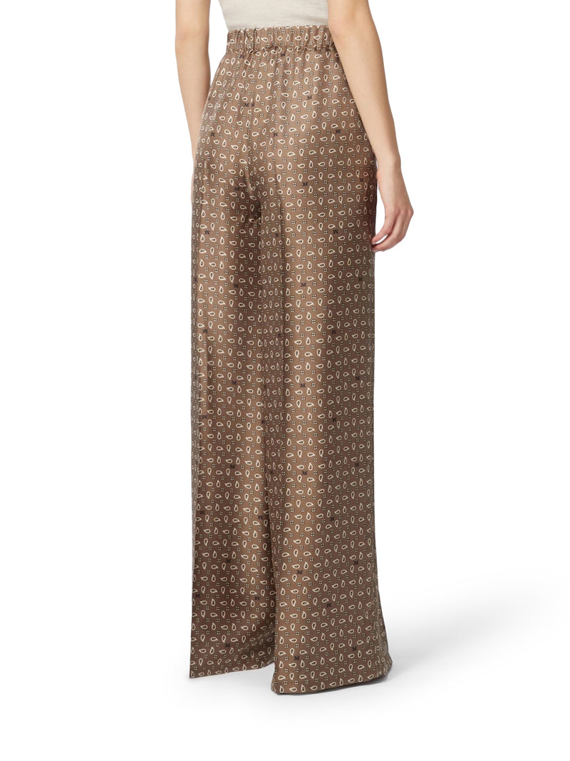 PRINTED SILK TROUSERS
