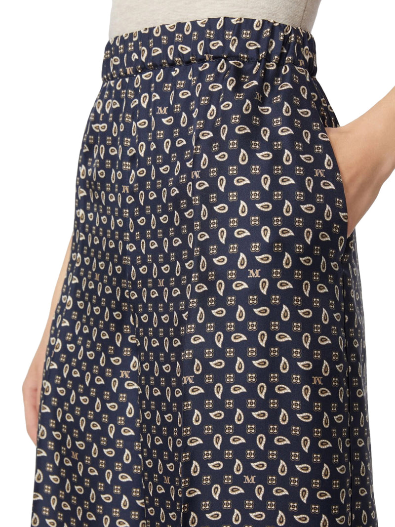 PRINTED SILK TROUSERS