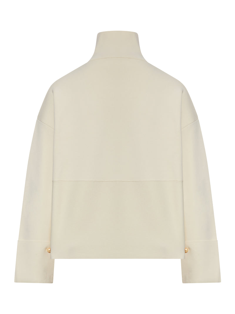 HIGH NECK SWEATSHIRT WITH ZIP