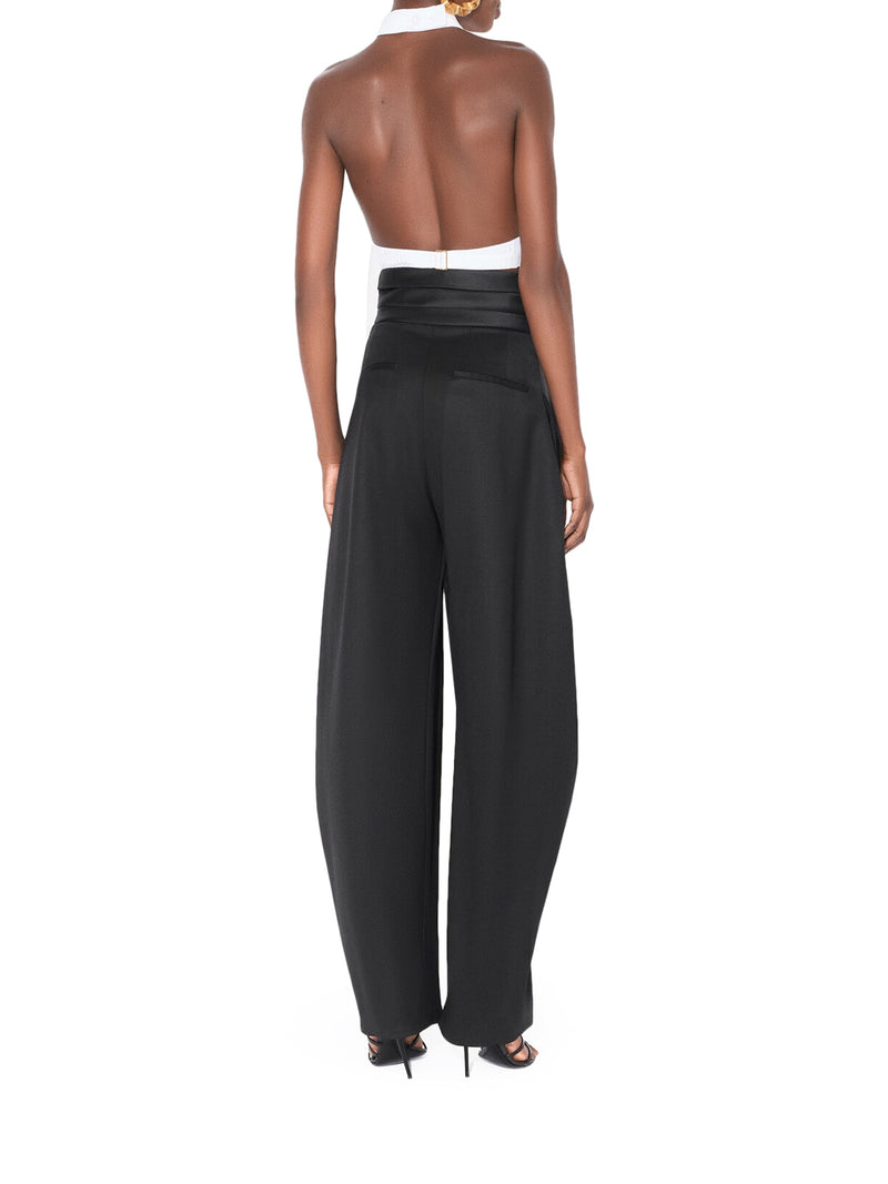 TOP WITH COTTON POPLIN PLASTRON