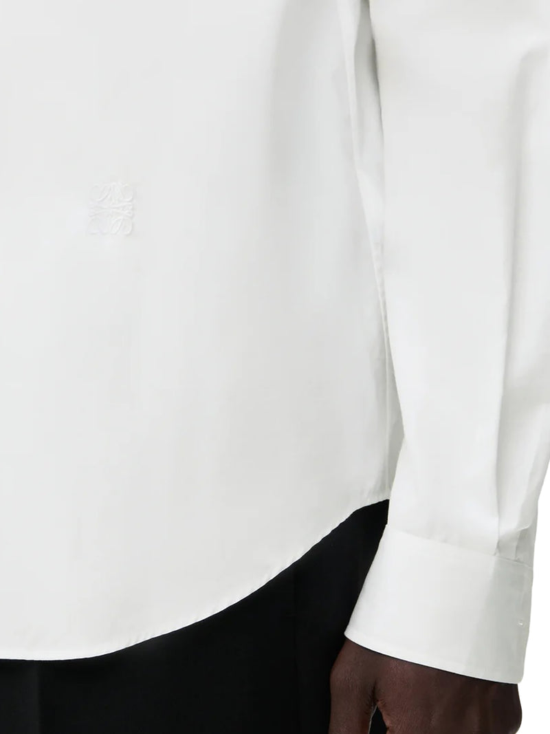 CLASSIC COTTON SHIRT WITH EMBROIDERED ANAGRAM LOGO