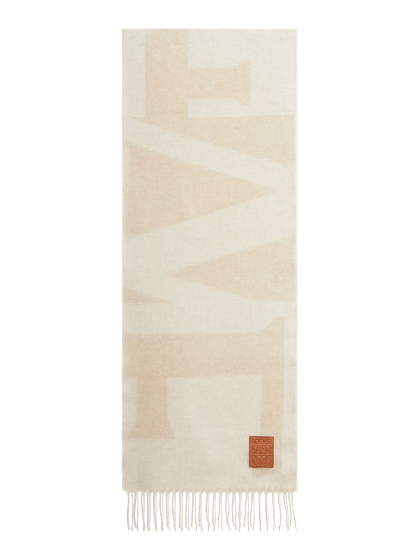 CASHMERE JACQUARD LOGO SCARF