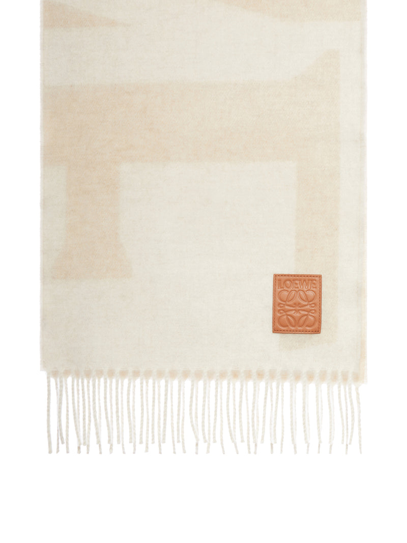 CASHMERE JACQUARD LOGO SCARF