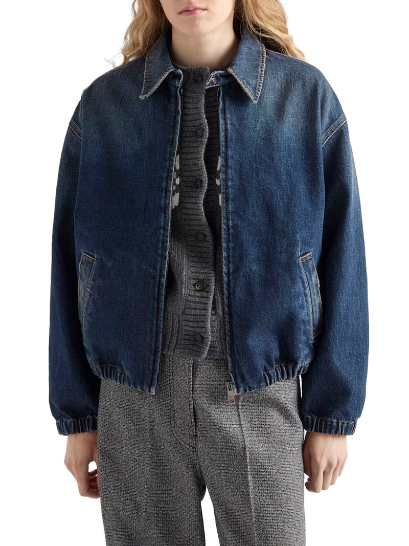 WASHED DENIM BLOUSON