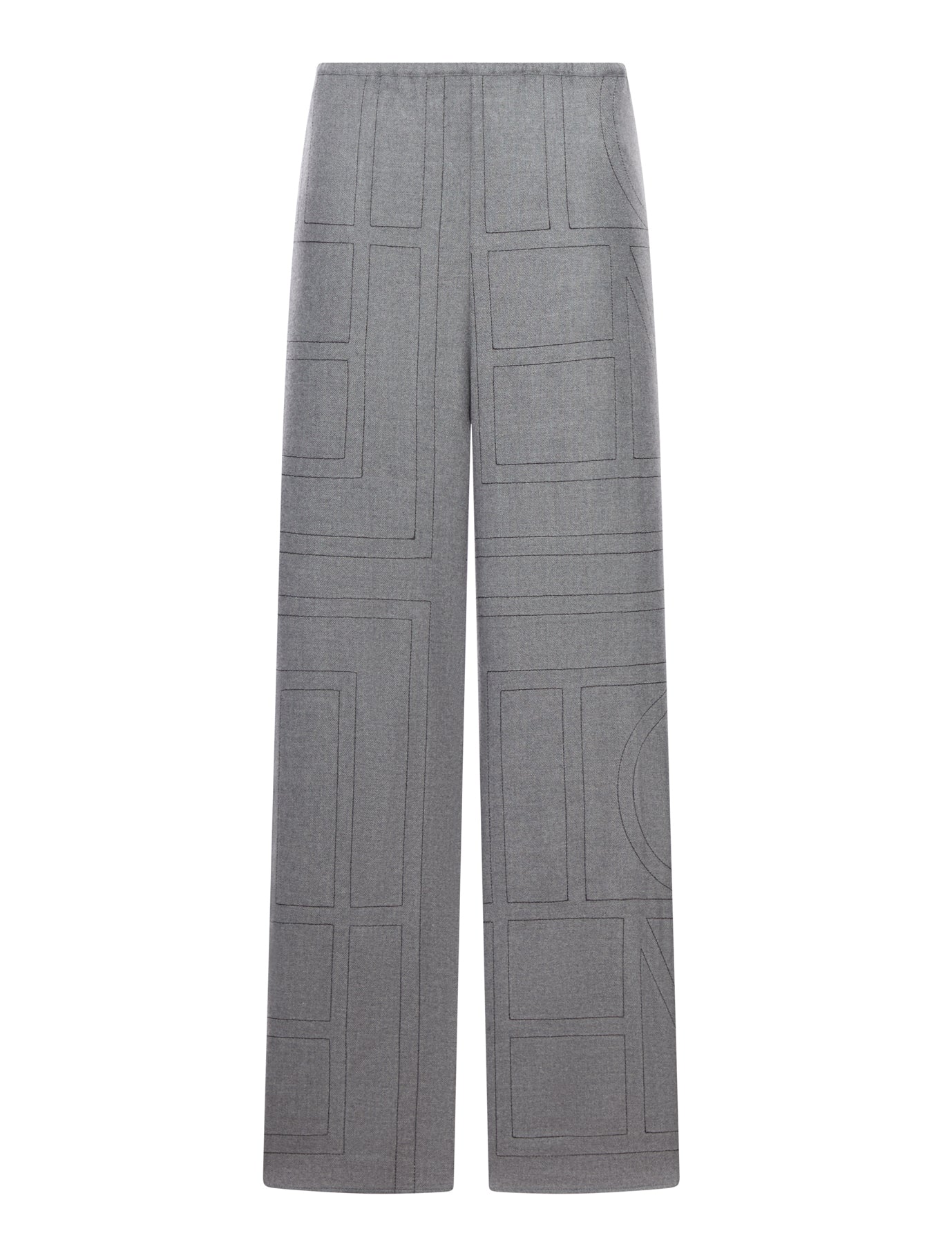 MONOGRAM FLANNEL TROUSERS