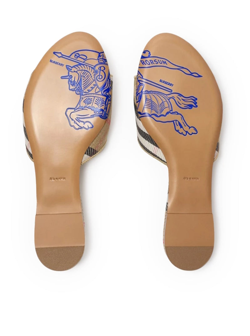 SLOANE CHECK SLIPPERS