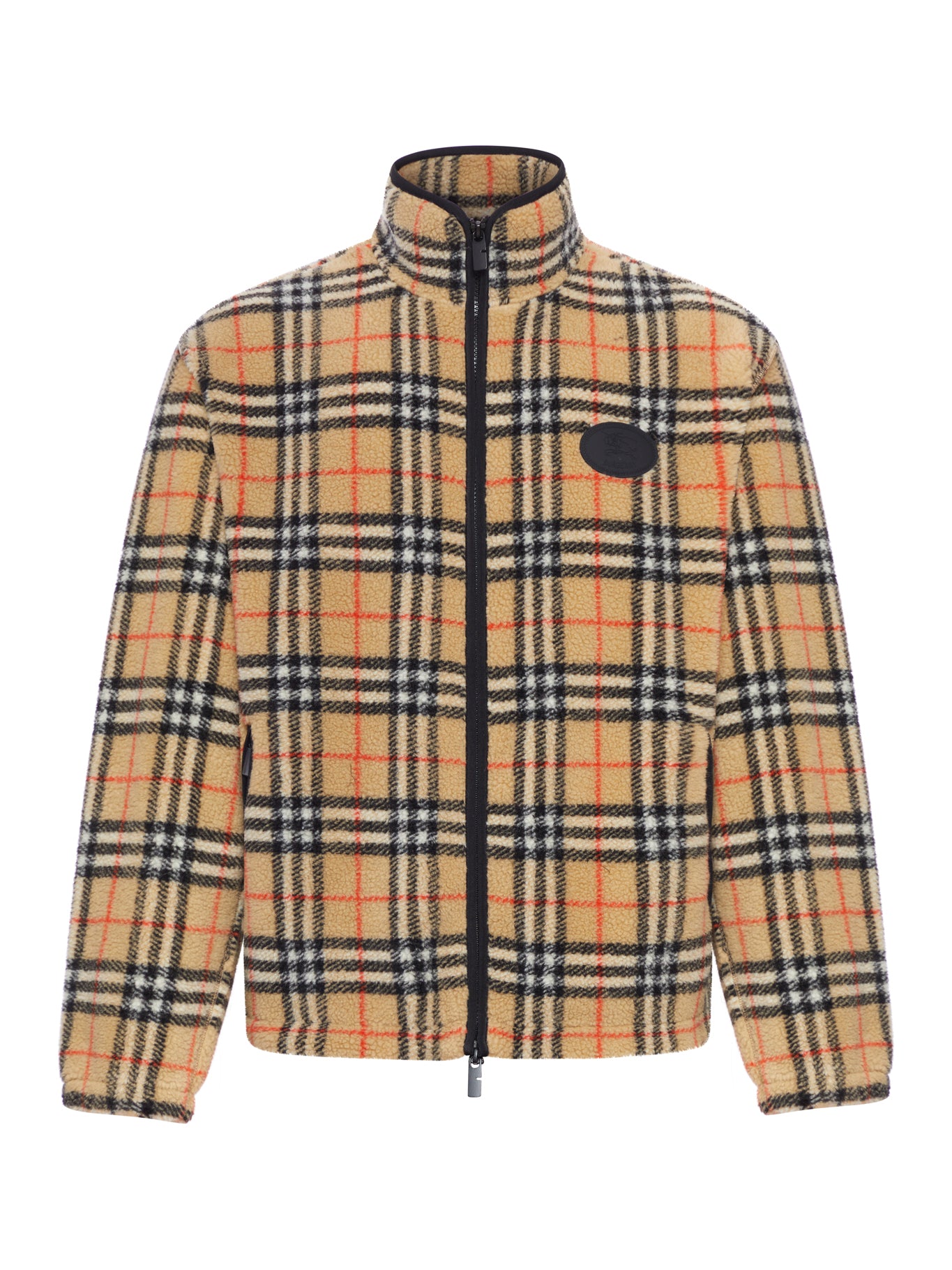 CHECKED CASHMERE AND WOOL BLEND FLEECE
