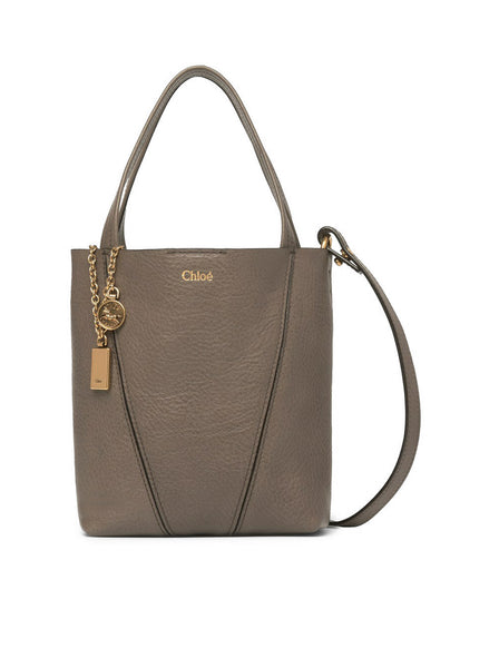CHLOÉ SPIN SMALL TOTE BAG IN GRAINY LEATHER