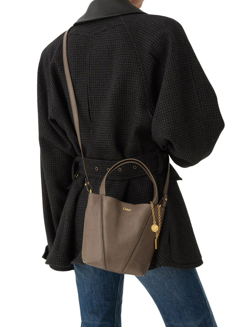 CHLOÉ SPIN SMALL TOTE BAG IN GRAINY LEATHER