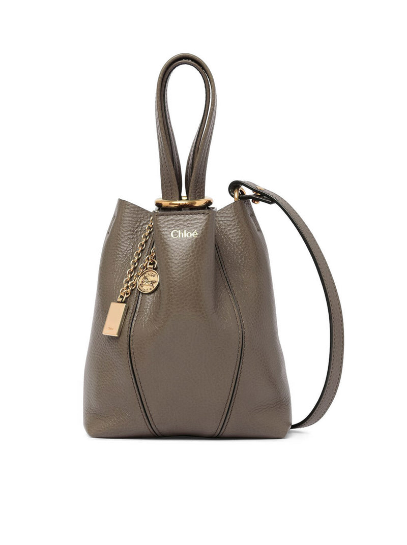 CHLOÉ SPIN SMALL TOTE BAG IN GRAINY LEATHER