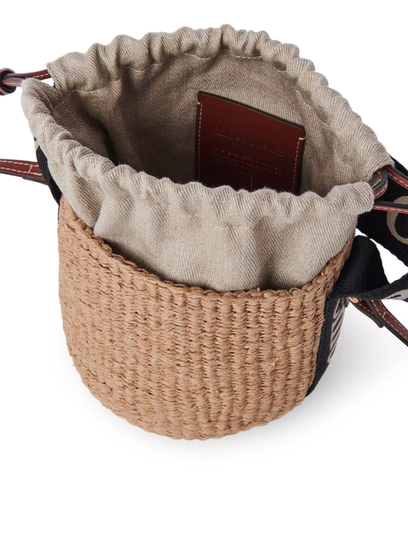 WOODY SMALL BASKET BAG IN NATURAL FIBERS