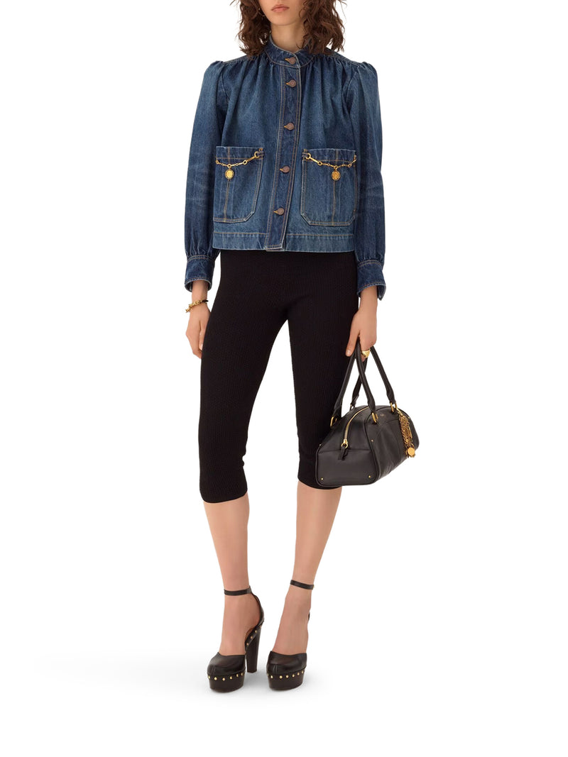 HIGH NECK DENIM JACKET